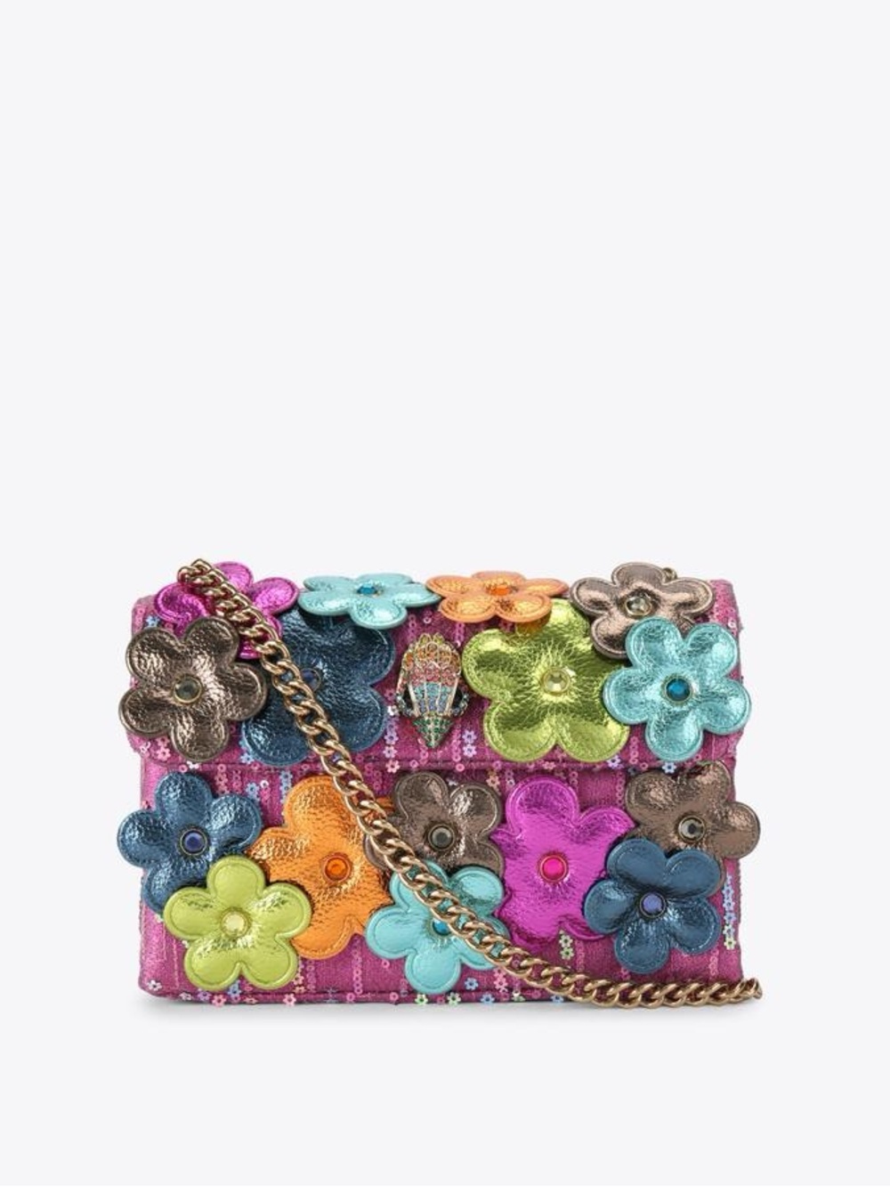 ‼️Kurt Geiger Multicolor Floral Medium Kensington Crossbody Bag Shoulder Bag - Picture 2 of 16